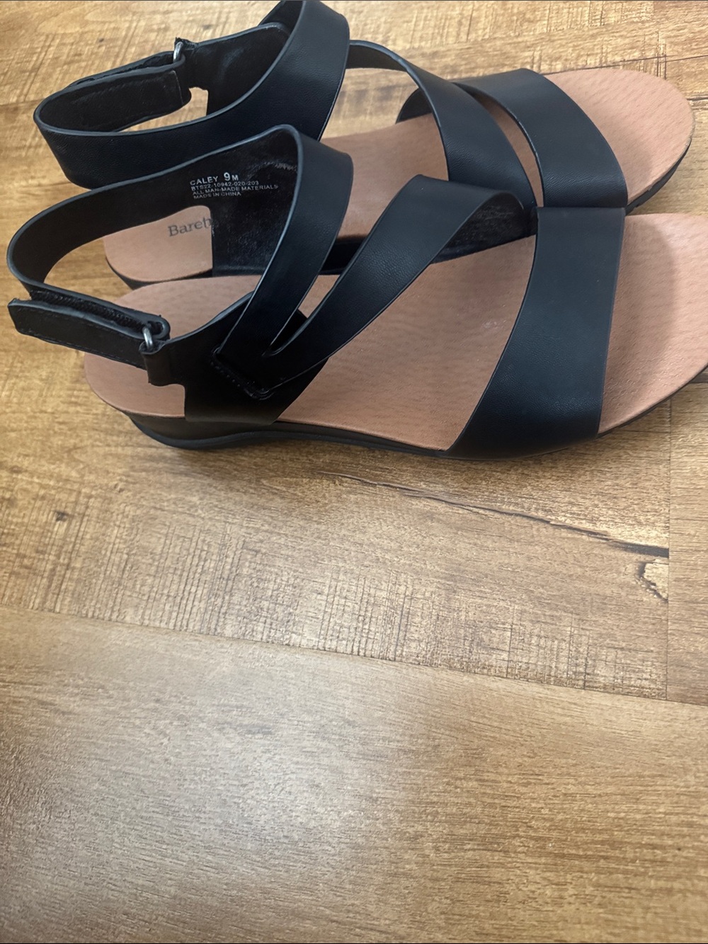 BARETRAPS Caley Sandals Womens  9 Black Ankle Strap Comfort - Picture 3 of 5